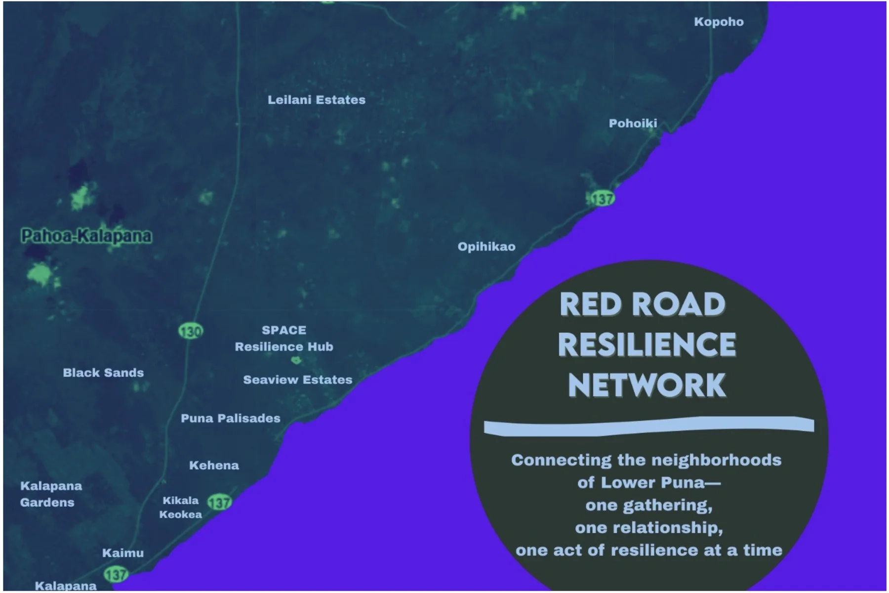Map of Red Road communities and the resilience network corridor