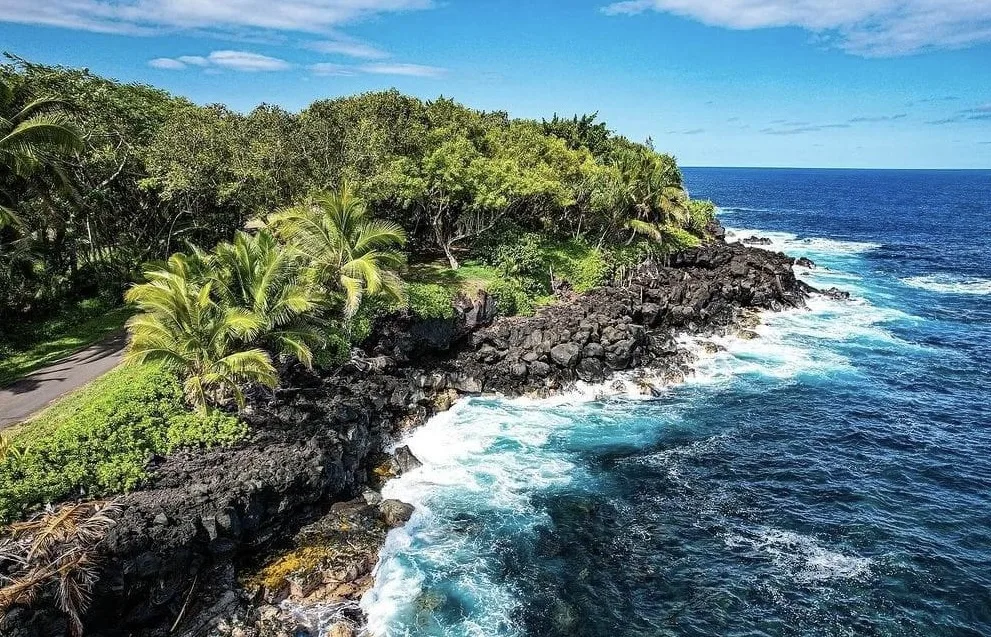 Aerial view of the Red Road coastline