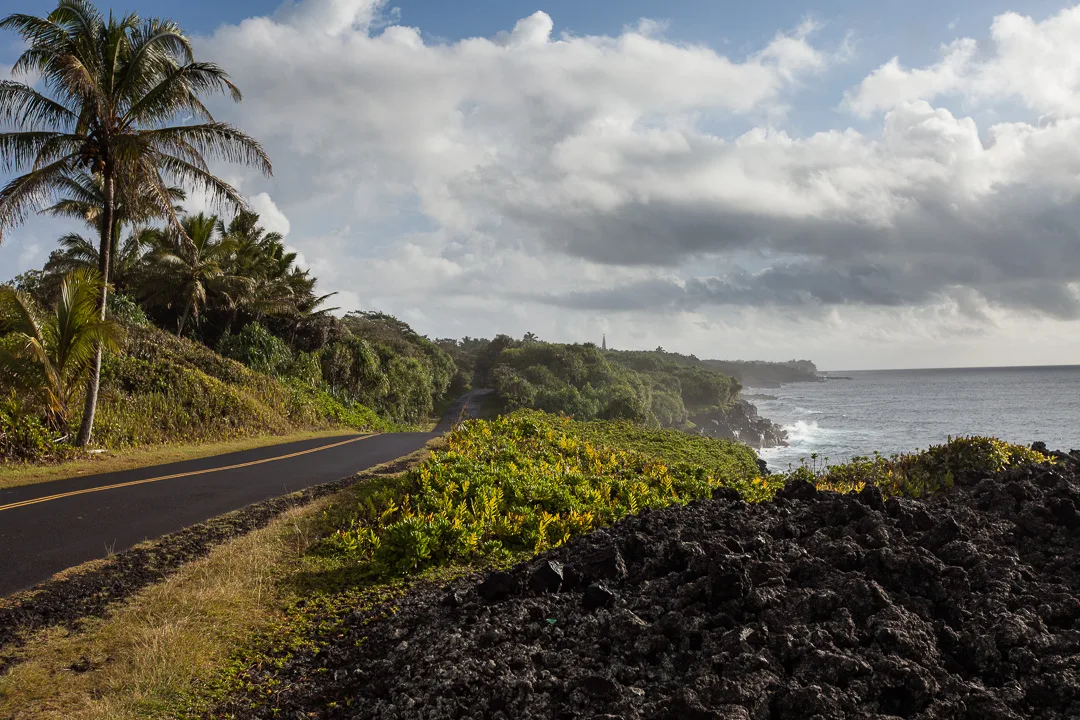 The Red Road following the Puna Makai coastline